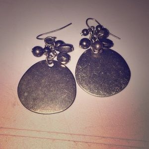 Silver dangling earrings